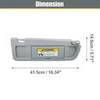 Right Side Sun Visor Replacement for Honda Civic (2006-2011) Gray