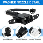 Left Passenger Side Headlight Washer Nozzle for Subaru Forester (2014–2018)