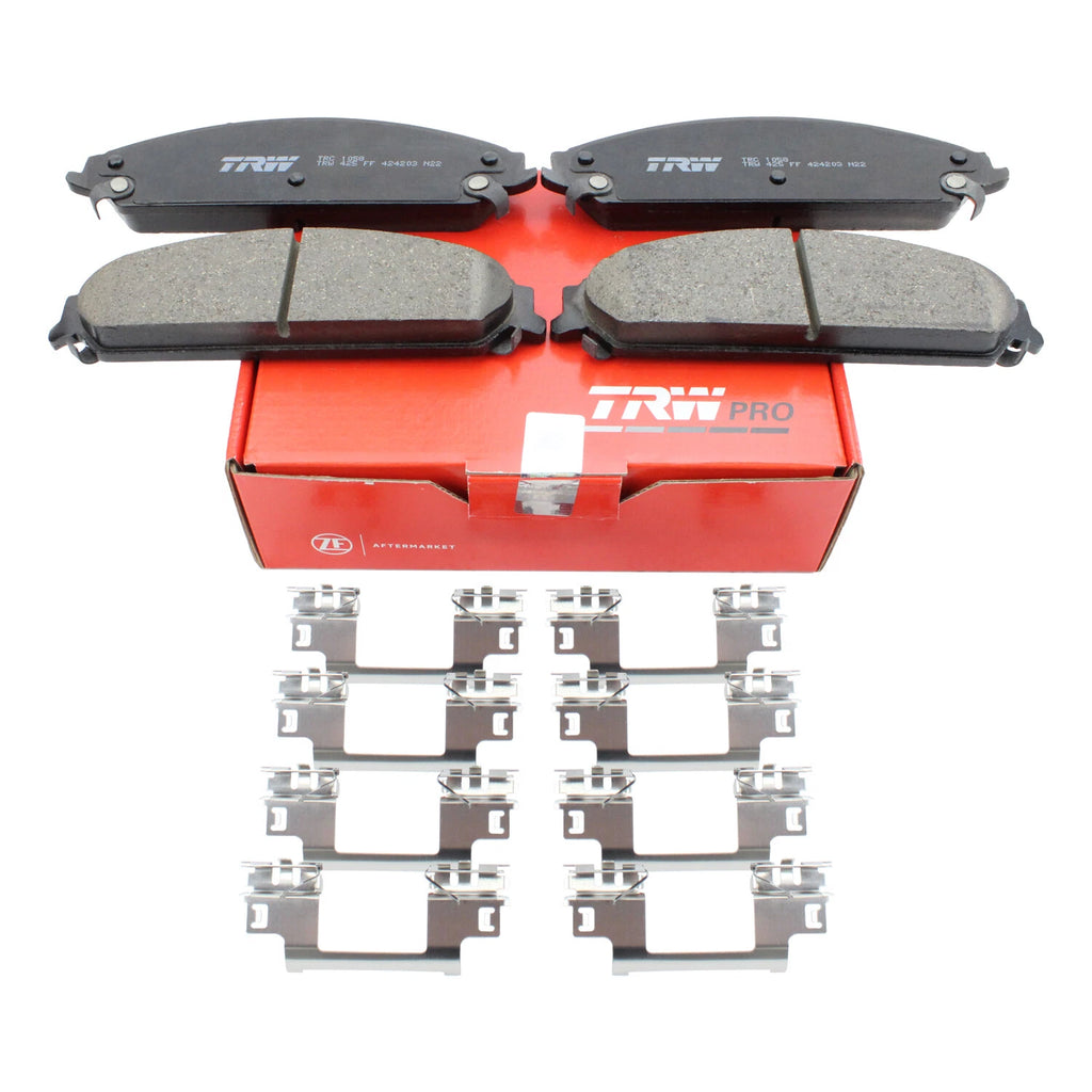 Set of 4 TRW Pro Front Ceramic Brake Pads for Dodge Challenger Charger Magnum Chrysler 300 (2005–2010)