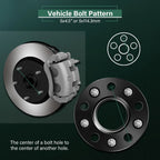 2 Pcs Wheel Spacers 5x4.5 1.25" 1/2" Studs for Ford Ranger Mustang Explorer