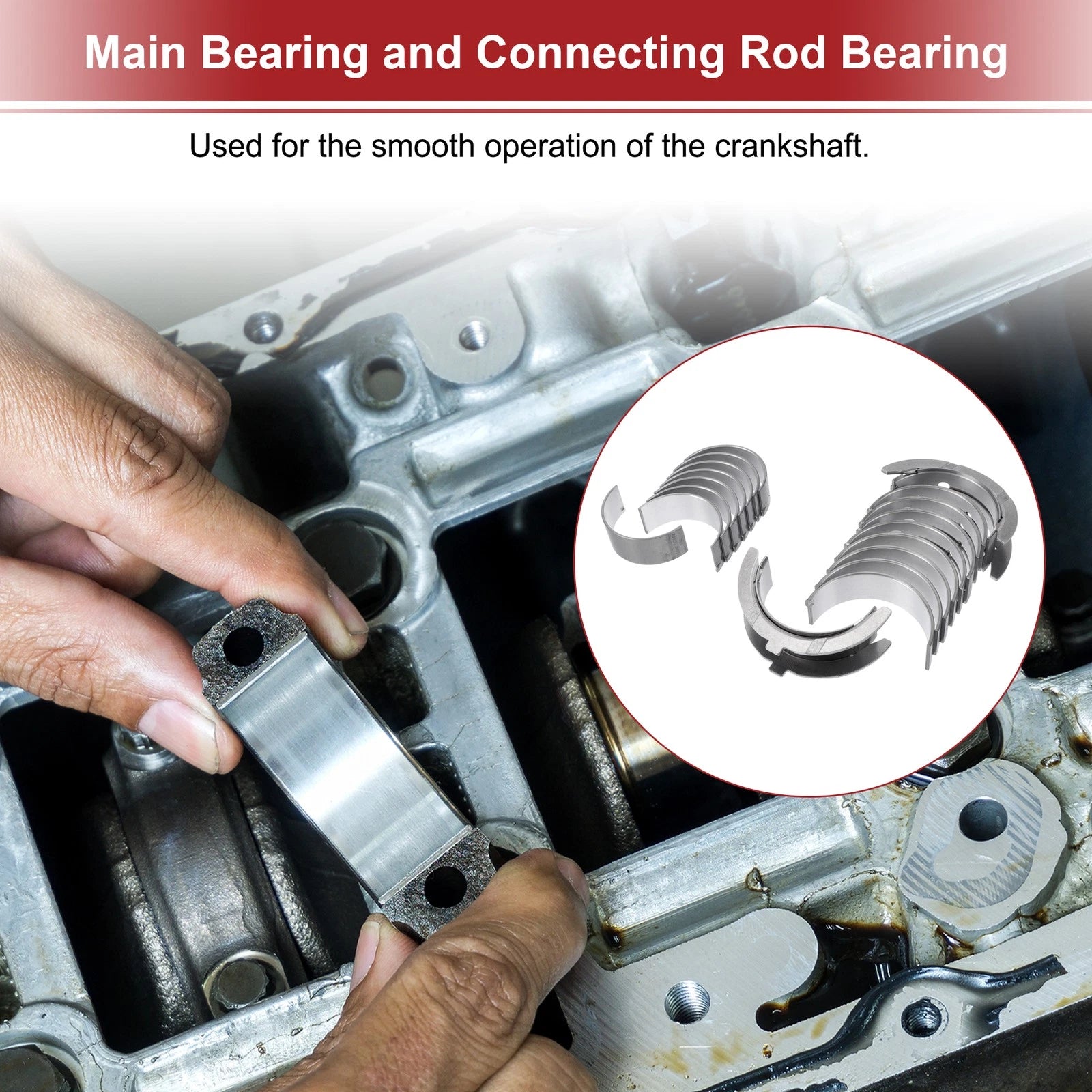 Main Bearing and Connecting Rod Bearing Kit for Hyundai Santa Fe (2000–2010)