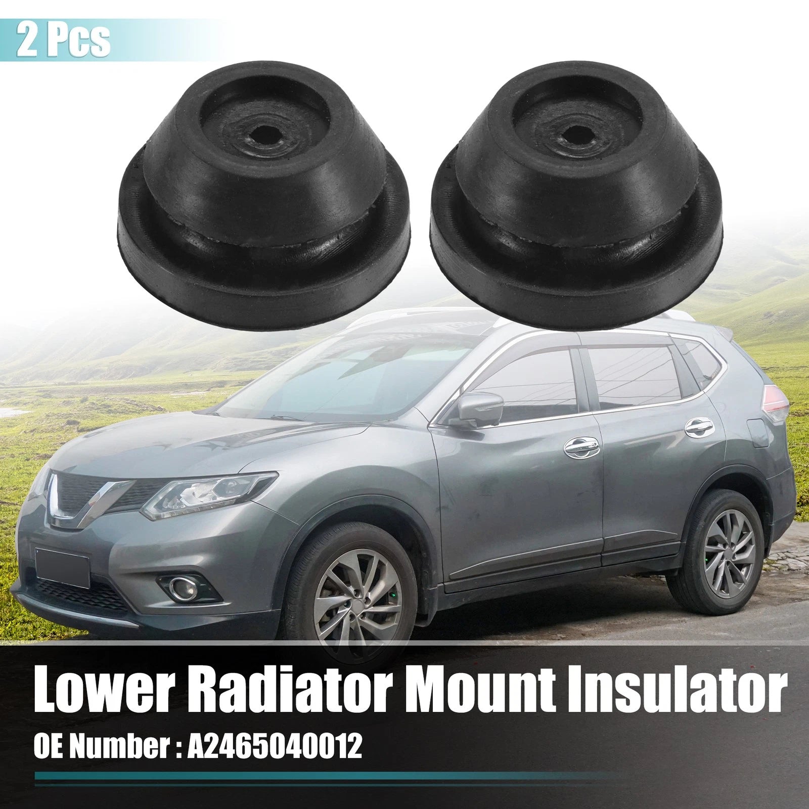 2pcs Rubber Lower Radiator Mount Insulator for Mercedes-Benz CLA 45 (2014–2019)