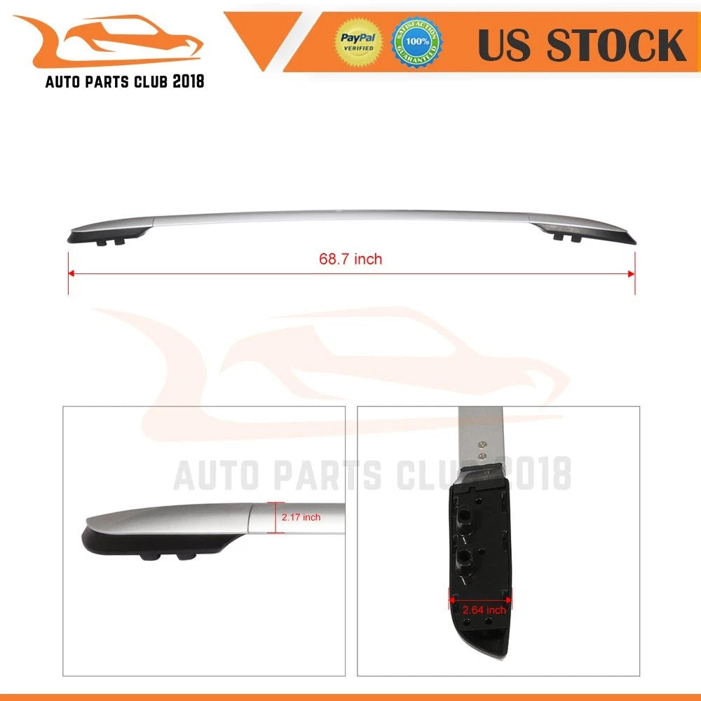 Set of 2 Aluminum Roof Rack Cross Bars for Toyota RAV4 (2013–2014)