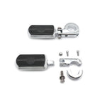 Chrome 1.25" Gear Skull Racing FootPeg P Clamp for Harley Sportster