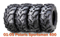 Full Set of 2 ATV Tires 25x8-12 & 25x11-10 for Polaris Sportsman 400 (2001–2005)
