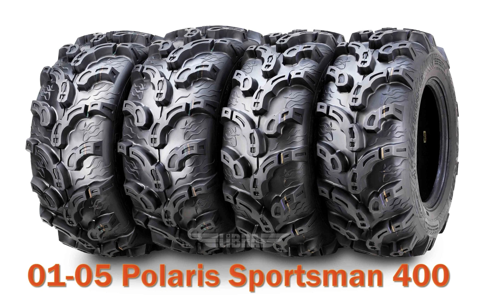Full Set of 2 ATV Tires 25x8-12 & 25x11-10 for Polaris Sportsman 400 (2001–2005)