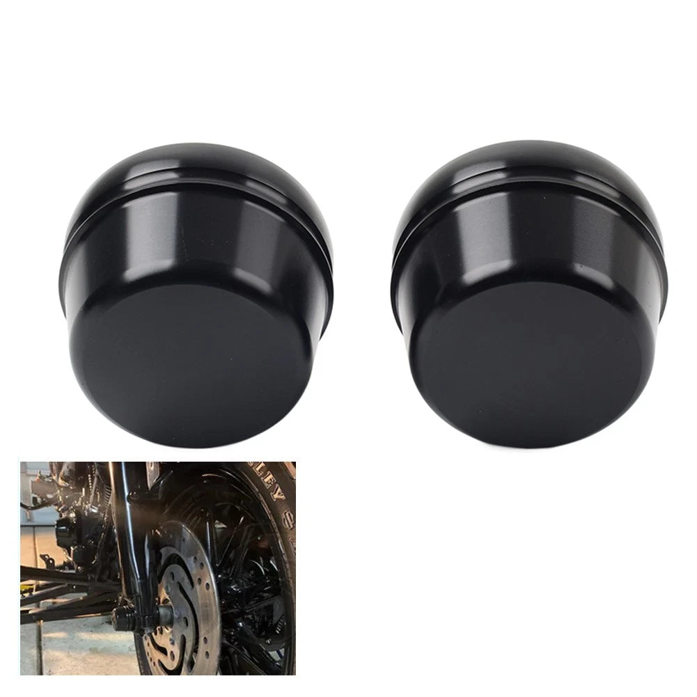 Set of 4 Front Axle Cap Nut Covers for Harley Touring Road King Electra Glide (2000–2007)