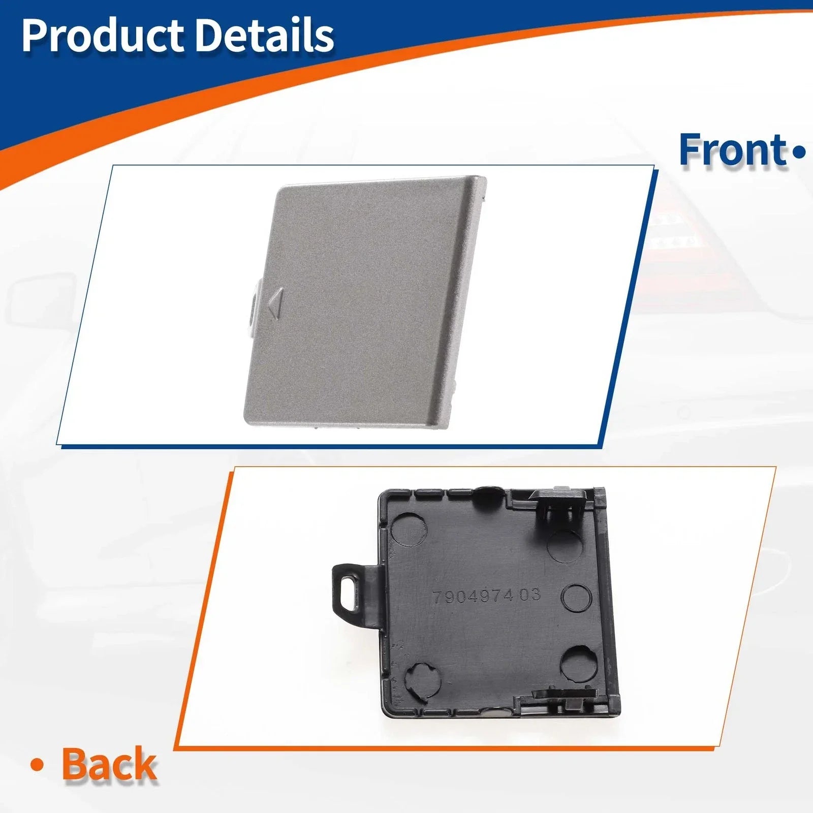 Rear Tow Hook Cover for BMW 5 Series Bronze Metallic