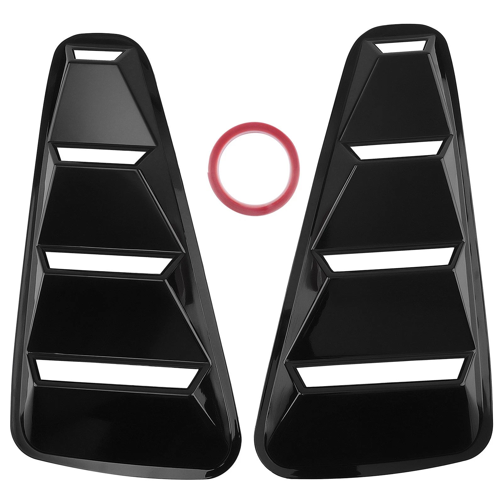 Quarter Panel Window Louvers for Ford Mustang (2005–2014) Gloss Black
