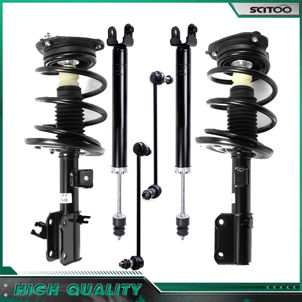 Set of 4 Rear Shocks & Front Quick Complete Struts for Nissan Altima (2007–2012)