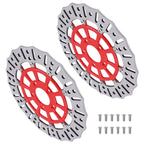 2X Front Brake Rotor for Harley-Davidson Trike (2009–2019) Dyna (2006–2017) Red 5.0mm Thick