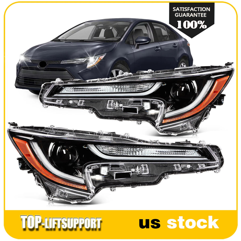 2Pcs Full LED Headlight with Bulbs for Toyota Corolla (2020–2022)