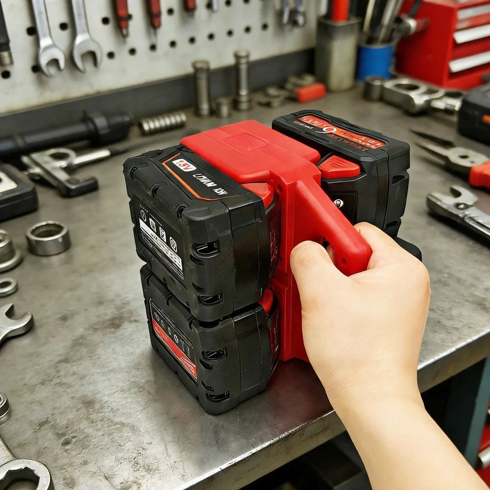4-Slot ABS Battery Organizer with Grip Handle for 48-11-1815 48-11-1828