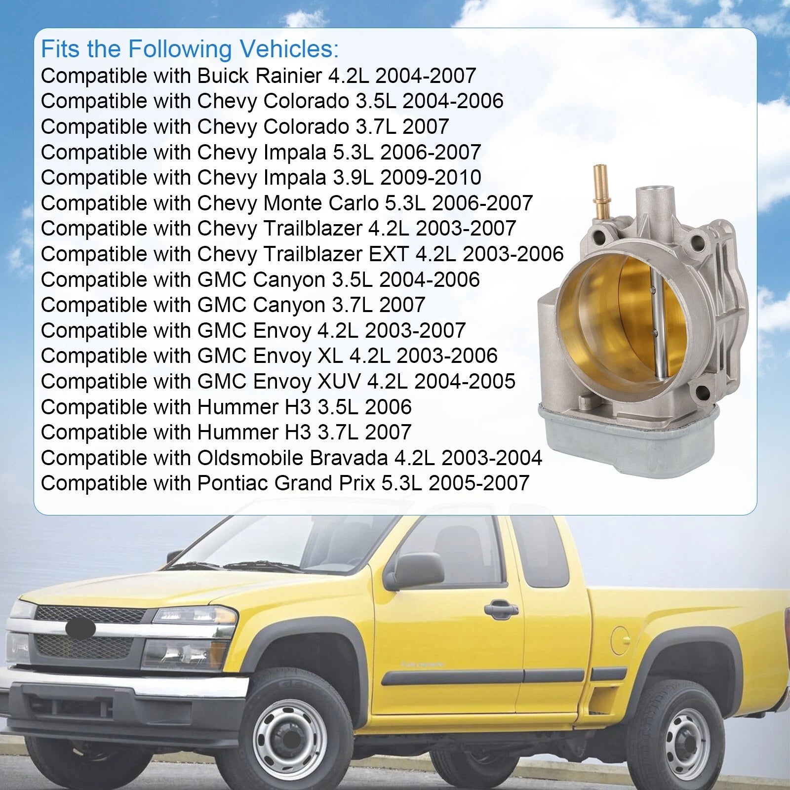 Throttle Body for Chevrolet Trailblazer GMC Envoy (2003-2007)