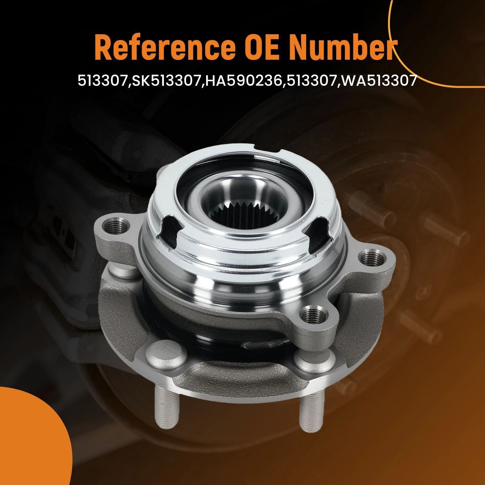 Front Wheel Hub Assembly for Nissan Murano (2009–2017) 513307, 5 Bolt, ABS