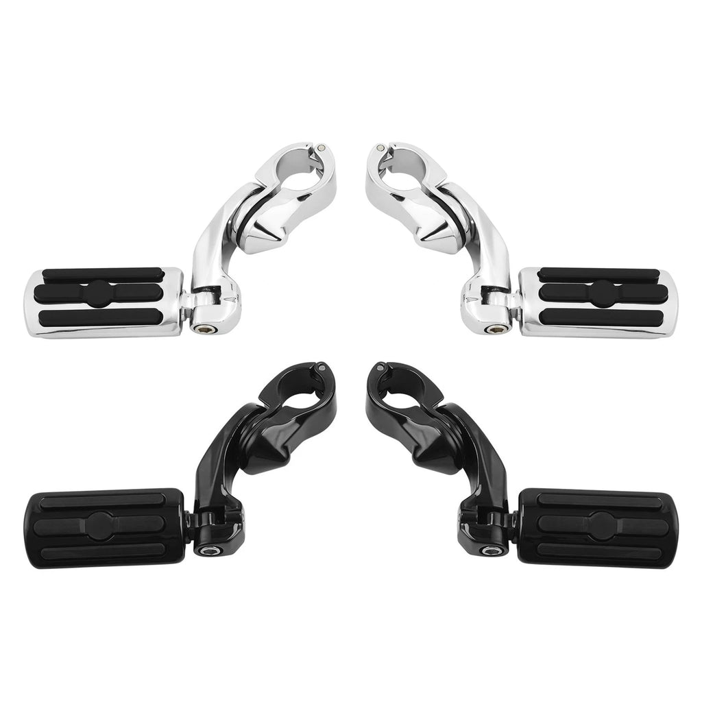 1 1/4" Short Angled Highway Bar Engine Guard Footpegs for Harley