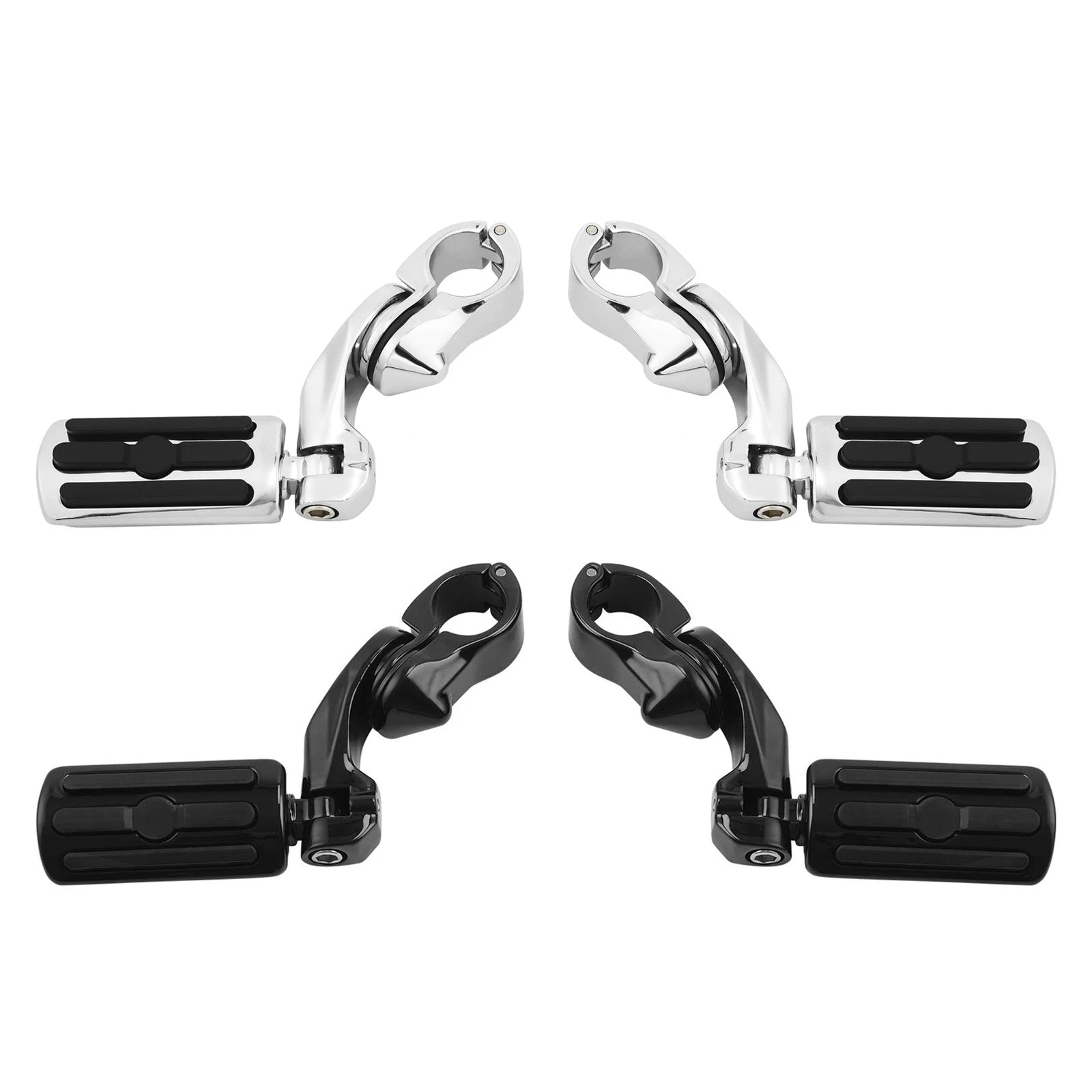 1 1/4" Short Angled Highway Bar Engine Guard Footpegs for Harley