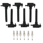 Set of 6 Ignition Coils & Iridium Spark Plugs for Chrysler Jeep Dodge Ram (2011–2021)