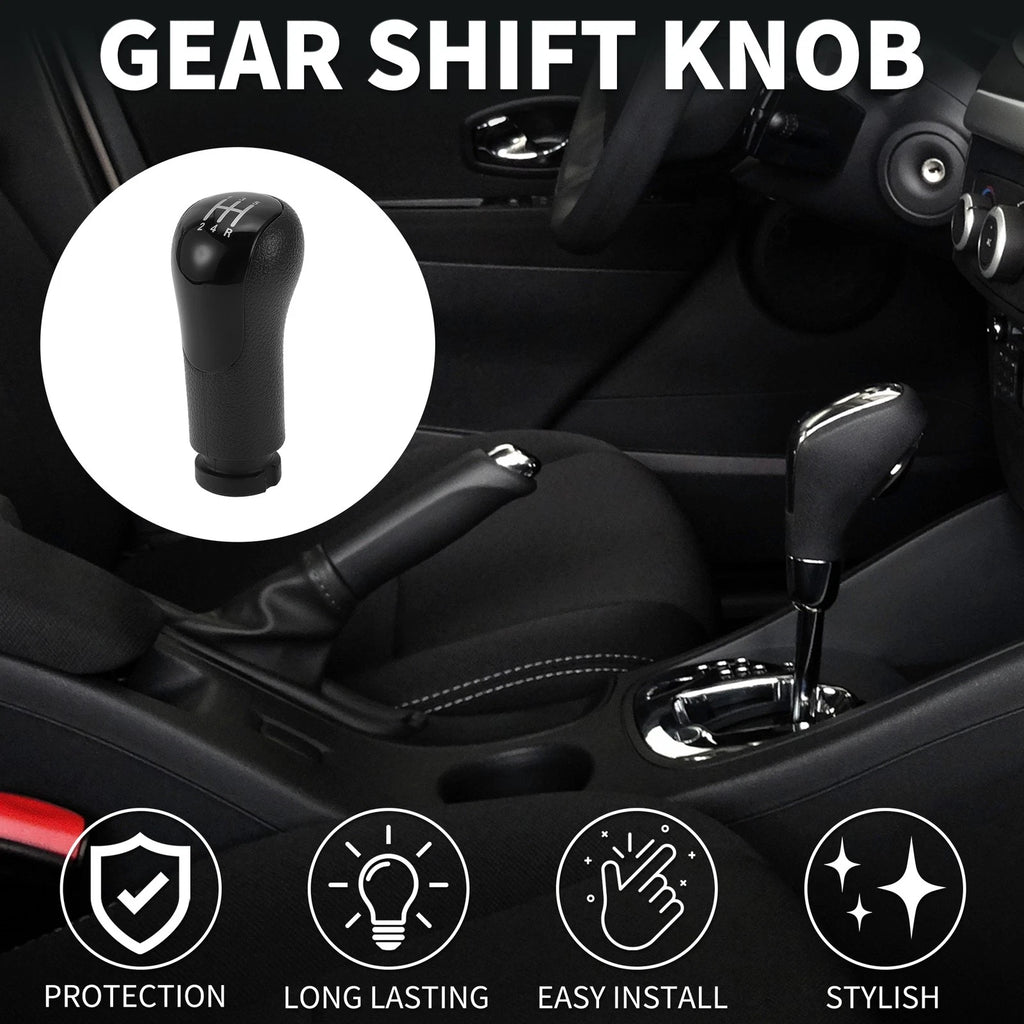 5 Speed Manual Gear Shifter Knob for Ford Fiesta MK6 (2001–2010) Black Plastic