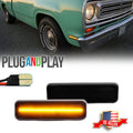 Smoked Amber LED Front Side Marker Lights for Dodge Ram Truck (1972–1993)