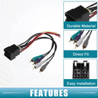Set of 1 Stereo CD Player Radio Wiring Harness with Antenna Adapter for Land Rover 