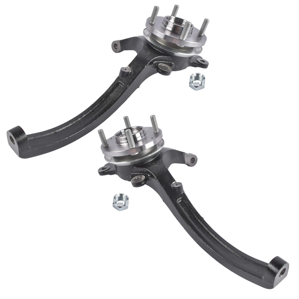 2X Front Steering Knuckle & Hub Bearing Assembly for Hyundai Sonata, Optima (2002–2005)