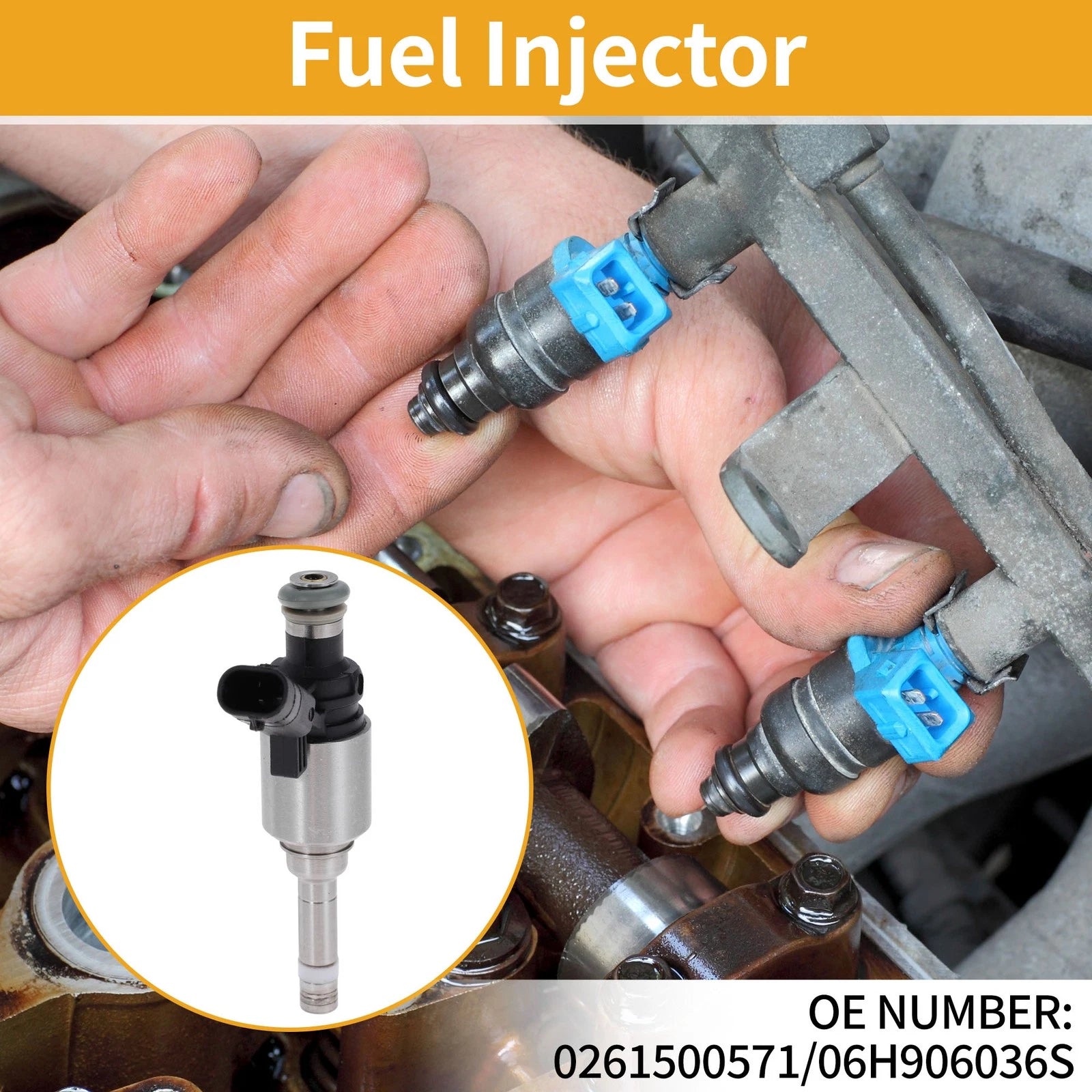 1 Pc Fuel Injector No.0261500571/06H906036S for Audi A3 (2010–2013)