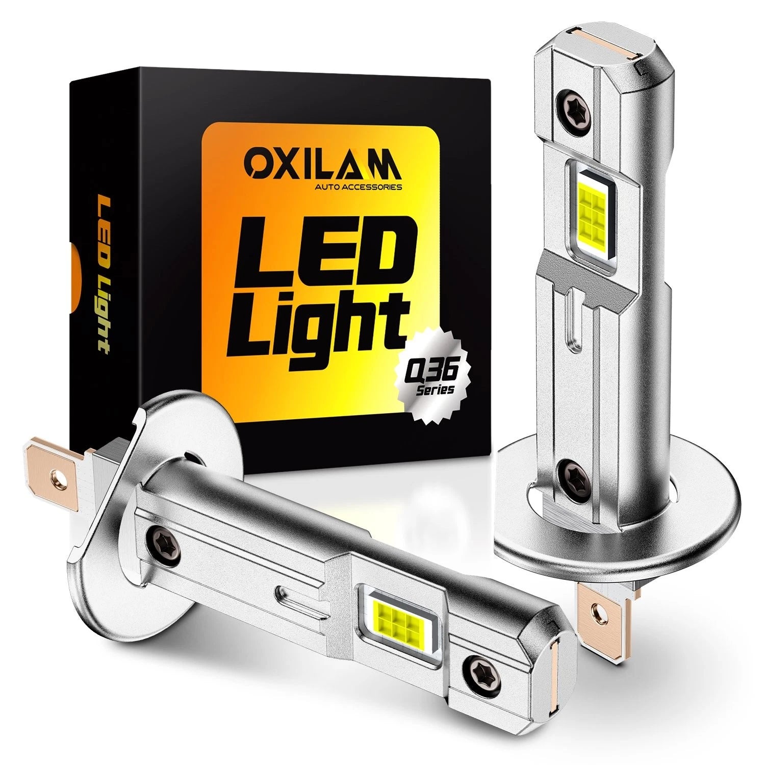 2X H1 6500K 40000LM CSP LED Headlight Bulb Kit for High Low Beam