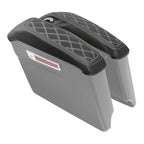 Saddlebag Lids Covers for Harley Touring Road King (2014–2023) Black White
