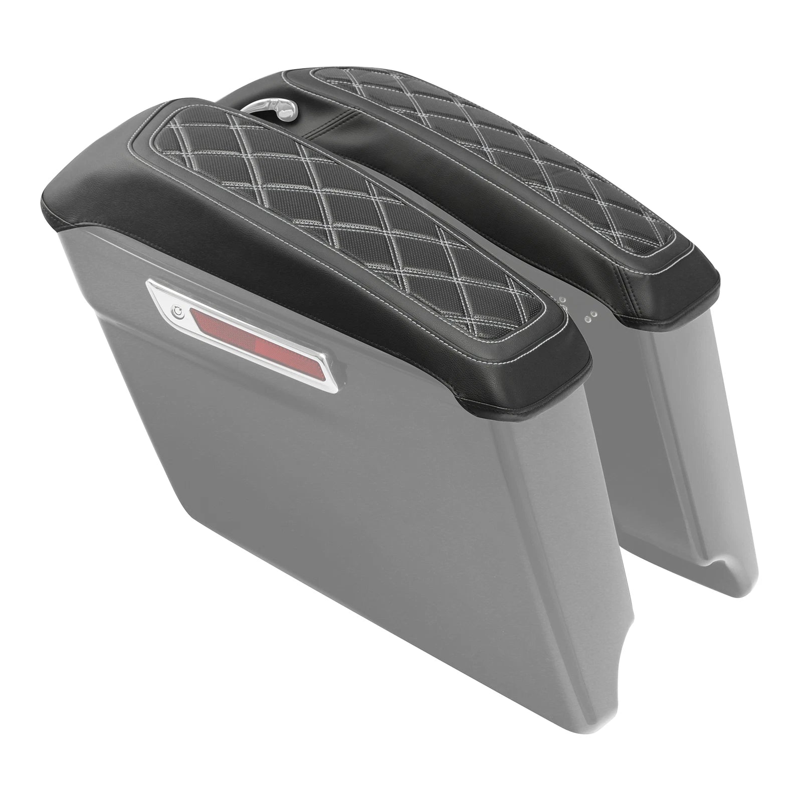 Saddlebag Lids Covers for Harley Touring Road King (2014–2023) Black White