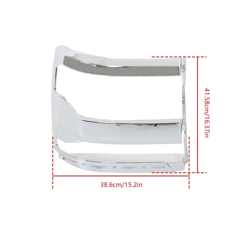 Chrome Headlight Trim Bezel Covers for Chevy Silverado 1500 (2016-2019)