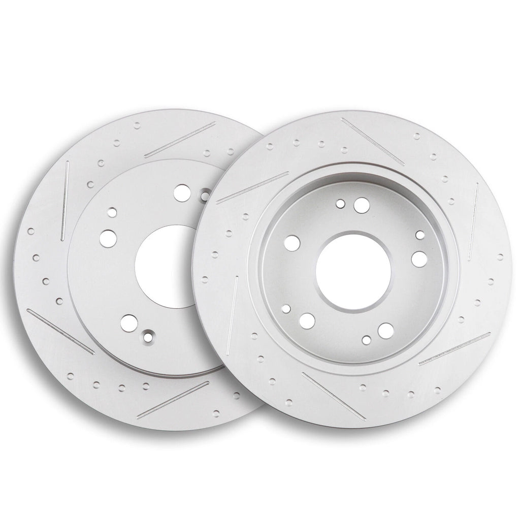 Rear Slotted Brake Rotors for Acura Integra, Honda Accord, Civic (1997–2006)