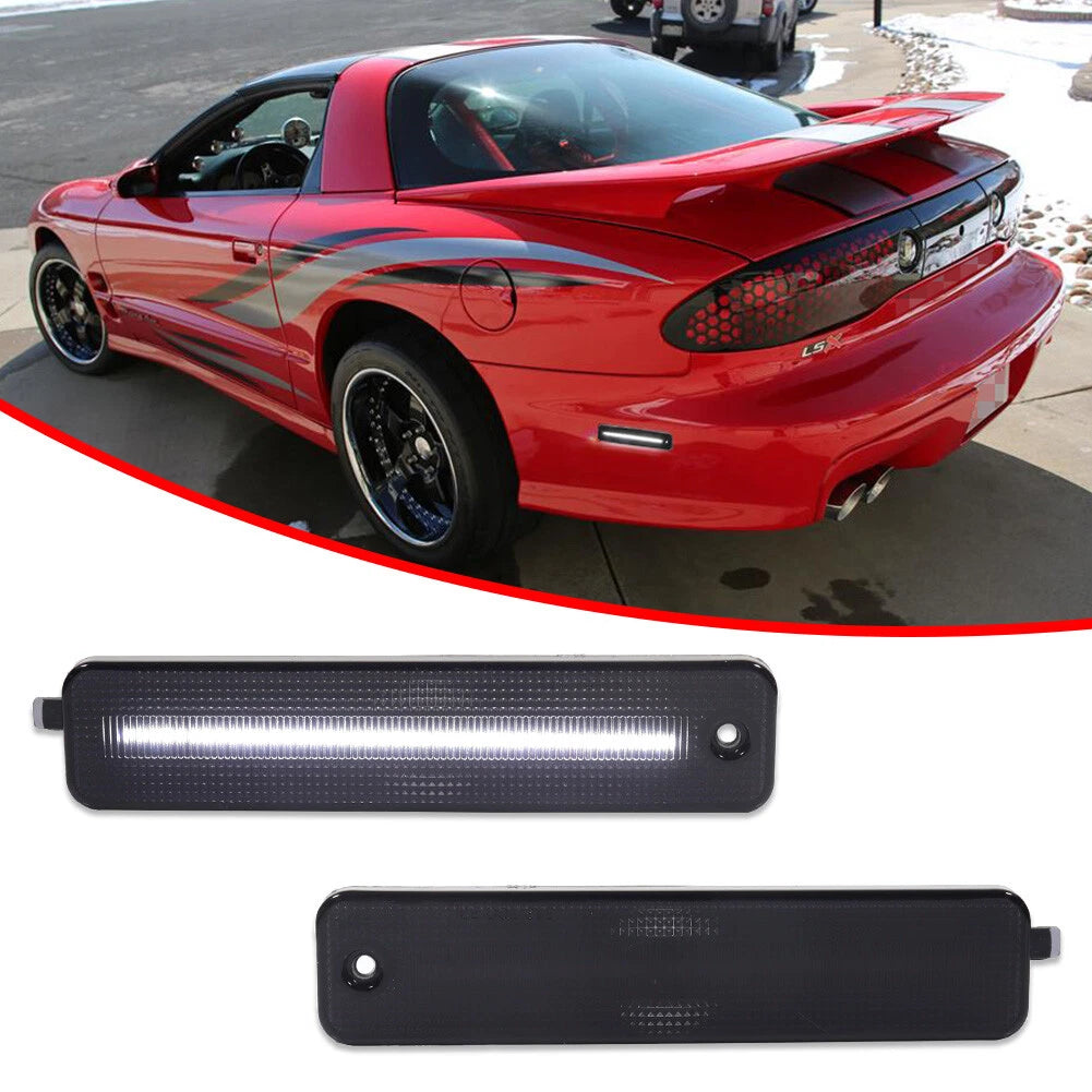 2X Smoked White LED Rear Side Marker Lights for Pontiac Firebird (1993–2002)