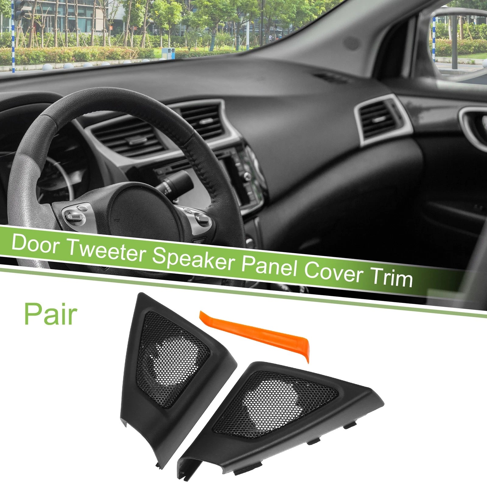 Pair A Pillar Door Tweeter Speaker Cover Trim for BMW 5 Series (2009–2016)