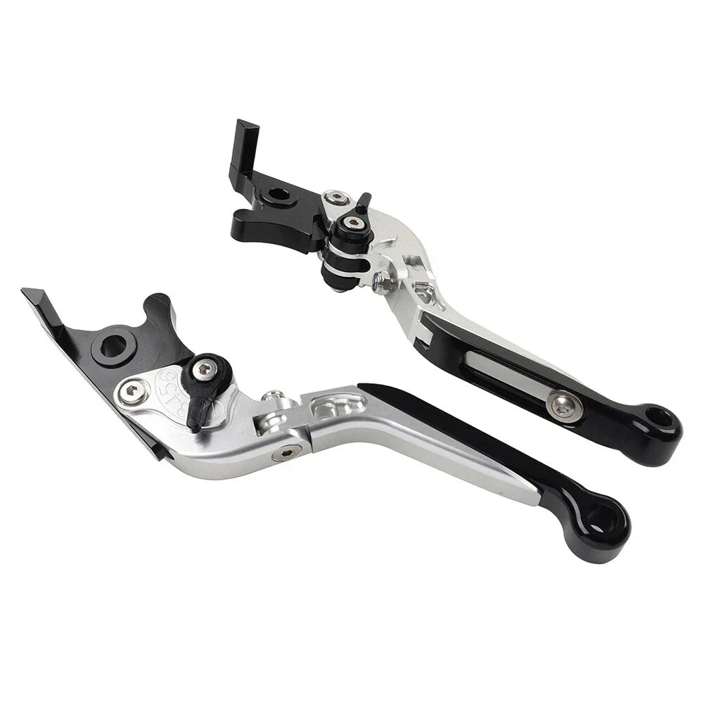 Silver Extendable Brake Clutch Levers for Daytona 675 Street Triple (2006-2018)