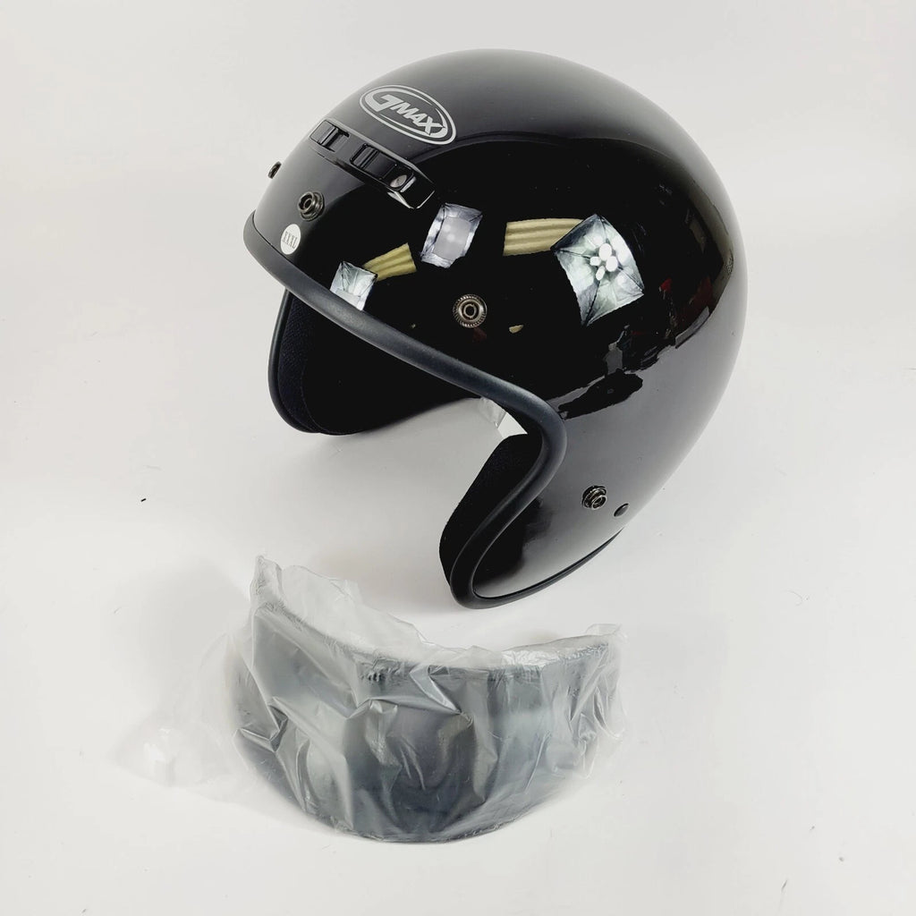 GMAX GM-2 Open-Face Helmet Black 3XL (65-66CM) G102029 72-5350XXX