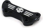 Black Skull Handlebar Clamp for Harley XL FX FXR Dyna Softail (1974–2006)