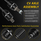 Set of 2 CV Axles for Polaris Sportsman 550 850 1000 XP (2010–2018)