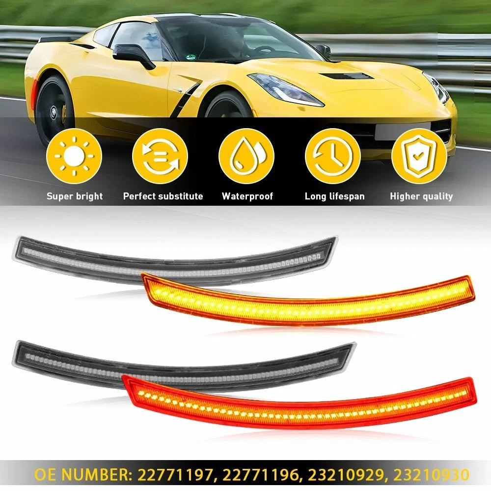 LED Front & Rear Side Marker Signal Lights for Chevrolet Corvette C7 (2014–2019)