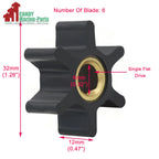 Flexible Impeller for Jabsco 1414-0001, 21414-0001, Yanmar 128170-42070, 128176-42071