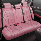 Set of 2 Diamond Stitching Mesh Fabric Front + Rear Seat Covers