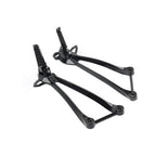 Black Rear Passenger Footpegs Bracket for Kawasaki Ninja ZX6R ZX10R (09-24)