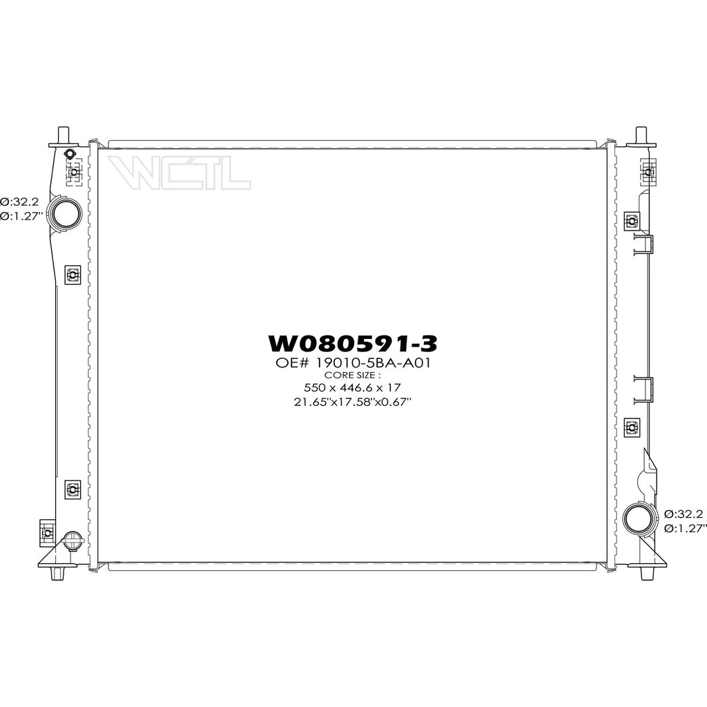 Replacement Plastic Aluminum Radiator for Holden Commodore VE (2006–2013)