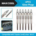 6X Glow Plugs for Toyota LandCruiser HZJ75 HZJ79 HZJ105 4.2D 1HZ (1998–2007)