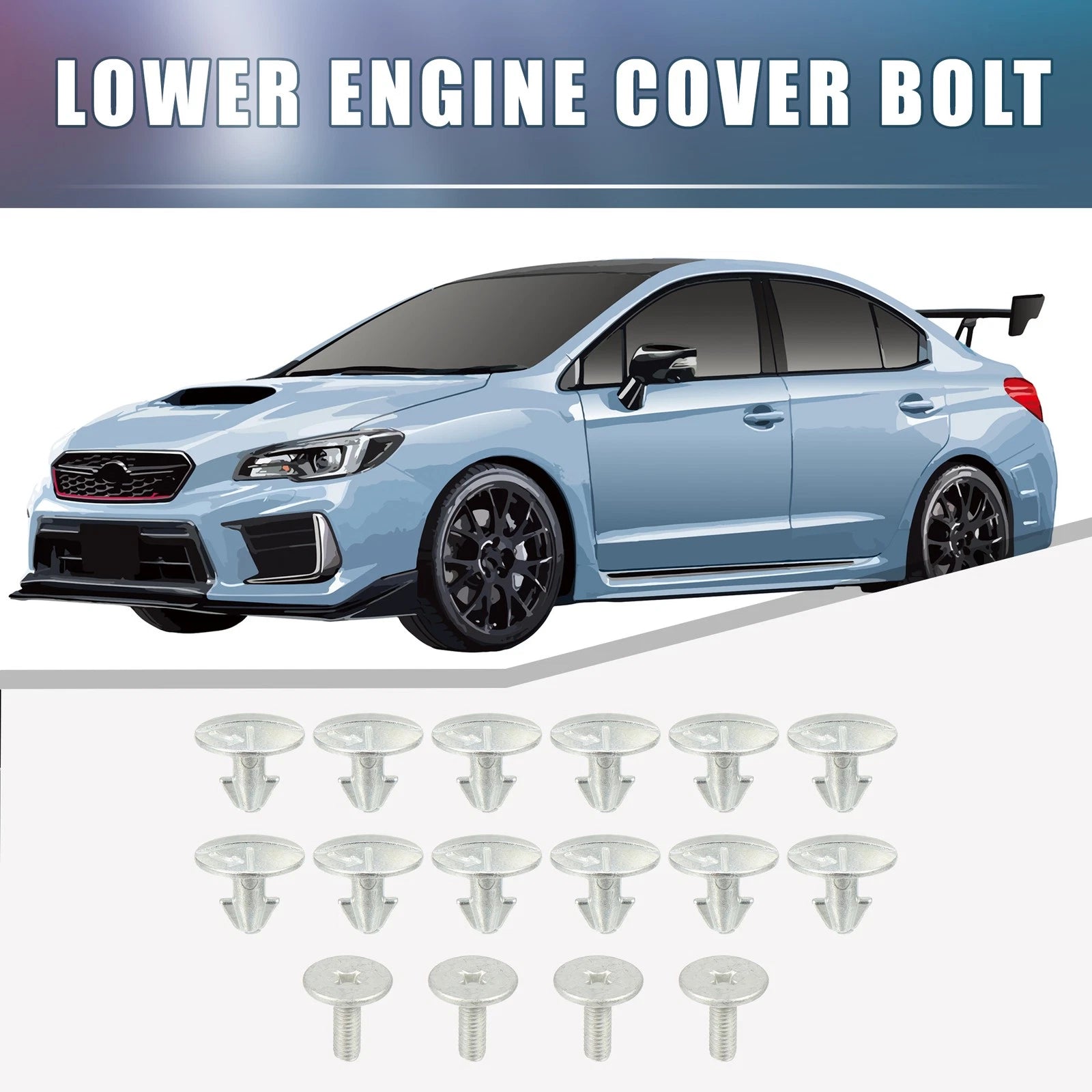 Pack of 16 Engine Shield Cover Bolts 90674-TY2-A01 for Honda Accord Civic 