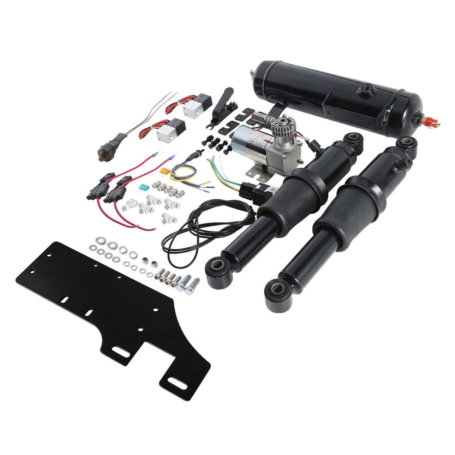 Electric Center Stand & Air Ride Suspension Air Tank for Harley Touring (2009–2016)