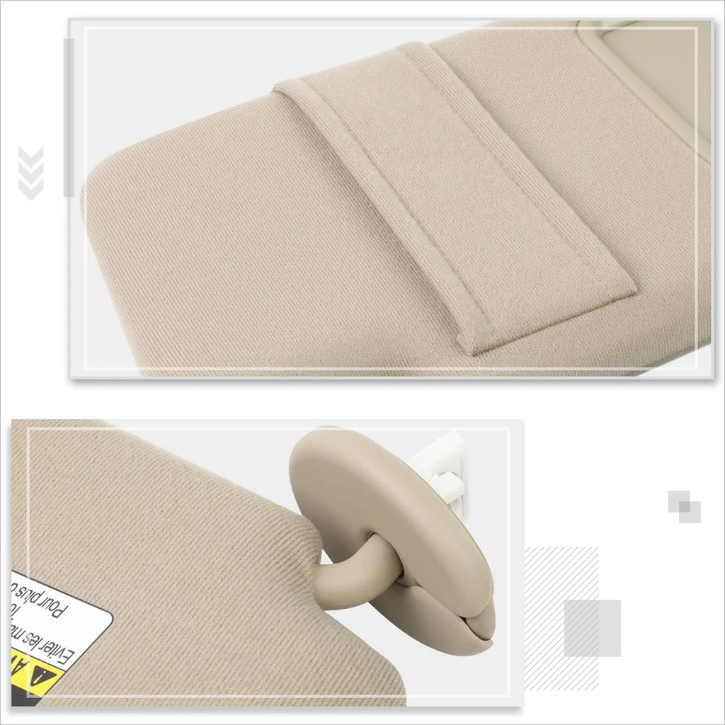 Driver Side Sun Visor for Toyota Venza (2009–2016) OE Style Beige