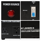 2000W Step Up/Down Transformer for Universal Use (110V-220V)