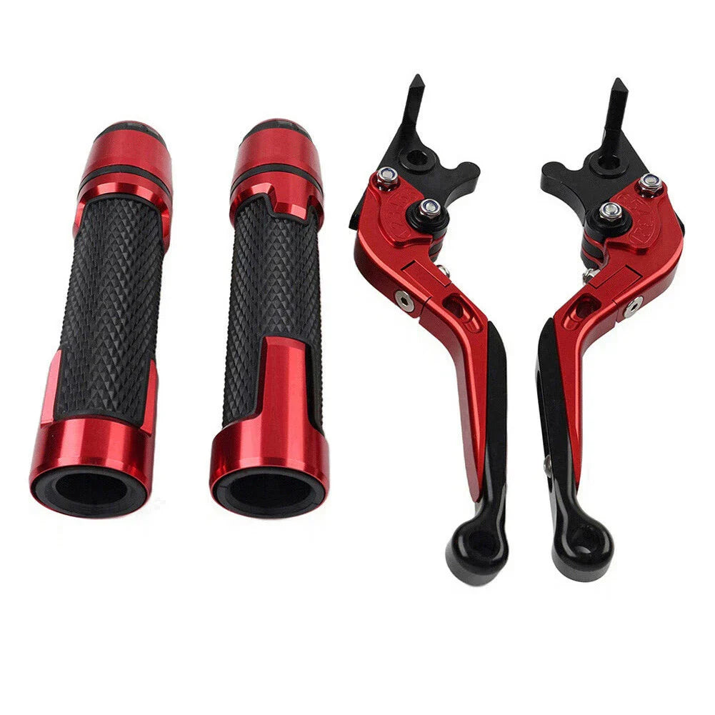 Red Extendable Brake Clutch Lever Grip Set for Yamaha YZF R1 R6S (2004-2023)