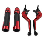 Red Extendable Brake Clutch Lever Grip Set for Yamaha YZF R1 R6S (2004-2023)